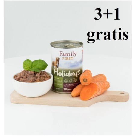 Family First Karma mokra dla psa Holidays duoprotein Indyk/kurczak/marchew adult-400g