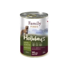 Family First Karma mokra dla psa Holidays duoprotein Indyk/kurczak/marchew adult-400g