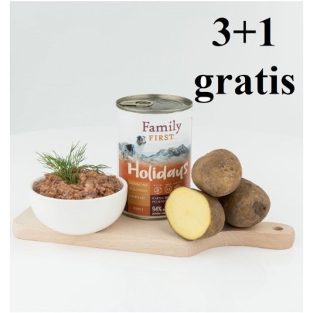 Family First Karma mokra dla psa Holidays duoprotein Jagnięcina/wołowina/ziemniaki adult-400g