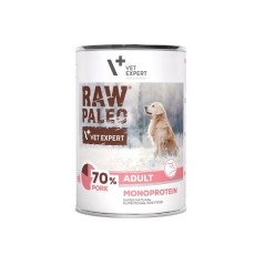 Vet Expert RAW PALEO Adult Pork 400g - karma mokra dla psów dorosłych z wieprzowiną