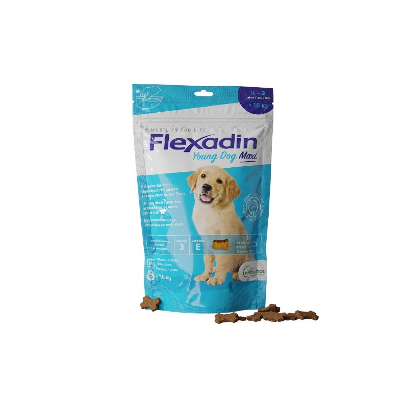 Vetoquinol Flexadin Young Dog Maxi 60 kęsów