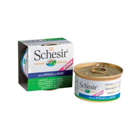 Schesir (kot) - puszka 85g - Filety z kurczaka z aloesem dla kociąt