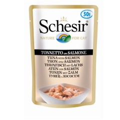 Schesir (kot) - saszetka 50g - Tuńczyk z łososiem