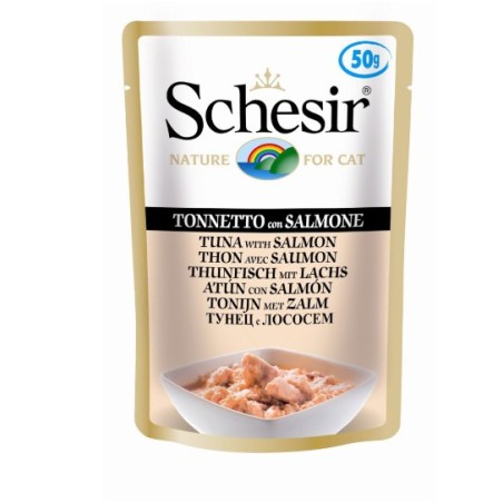 Schesir (kot) - saszetka 50g - Tuńczyk z łososiem