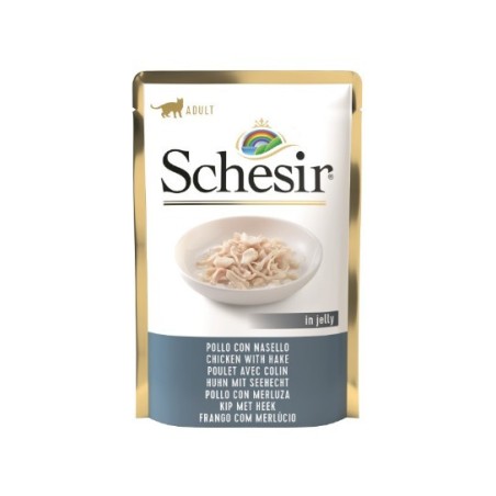 Schesir (kot) - saszetka 85g - Filety z kurczaka z morszczukiem