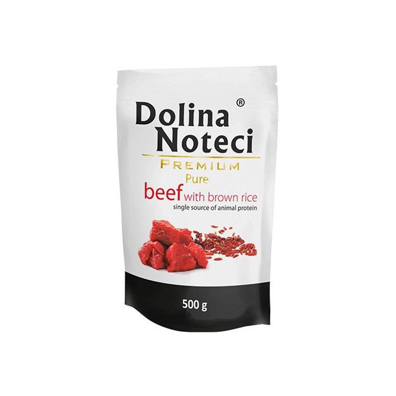 Dolina Noteci Premium PURE Wołowina z brązowym ryżem 500g- saszetka