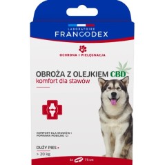 FRANCODEX Obroża z olejkiem CBD 75 cm dla psów o wadze powyżej 20 kg