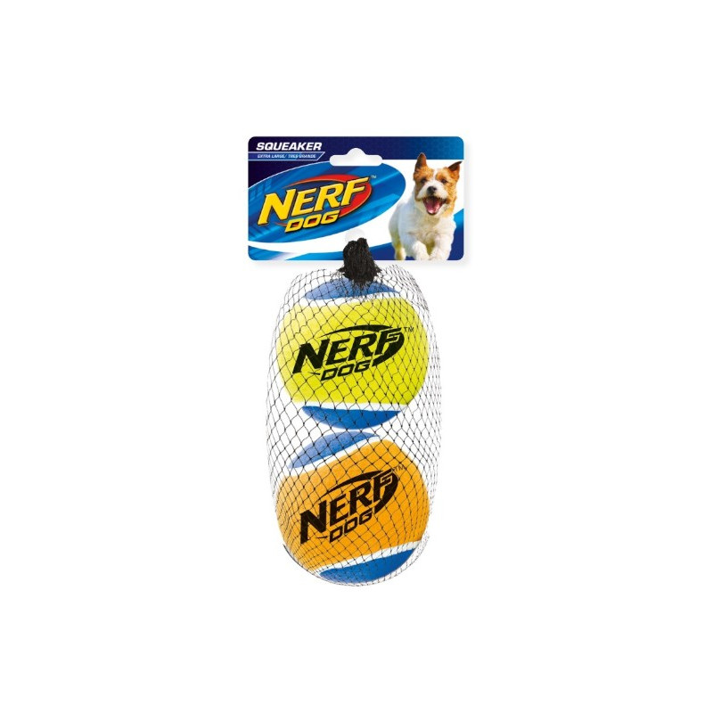 Nerf Zestaw piszczących piłek tenisowych NERF dla psa , L, 7,5 cm, 2SZT/OPAK