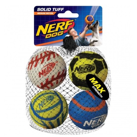 Nerf Piłki tenisowe NERF, 6.4 cm , 4 SZT/OPAK