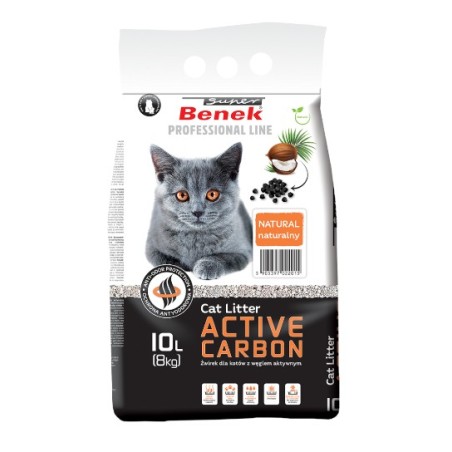 Benek Active Carbon 10L - żwirek dla kota z węglem aktywnym