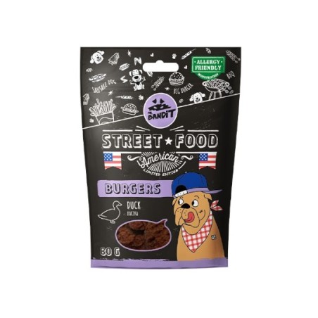 Vet Expert Mr. BANDIT Street Food Burgers duck 80g - przysmak dla psa