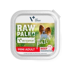 Vet Expert Raw Paleo Pate Mini Adult Beef 150g - pasztet z wołowiny dla dorosłych psów