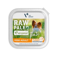 Vet Expert Raw Paleo Pate Mini Adult Turkey 150g - pasztet z indykiem dla psów dorosłych