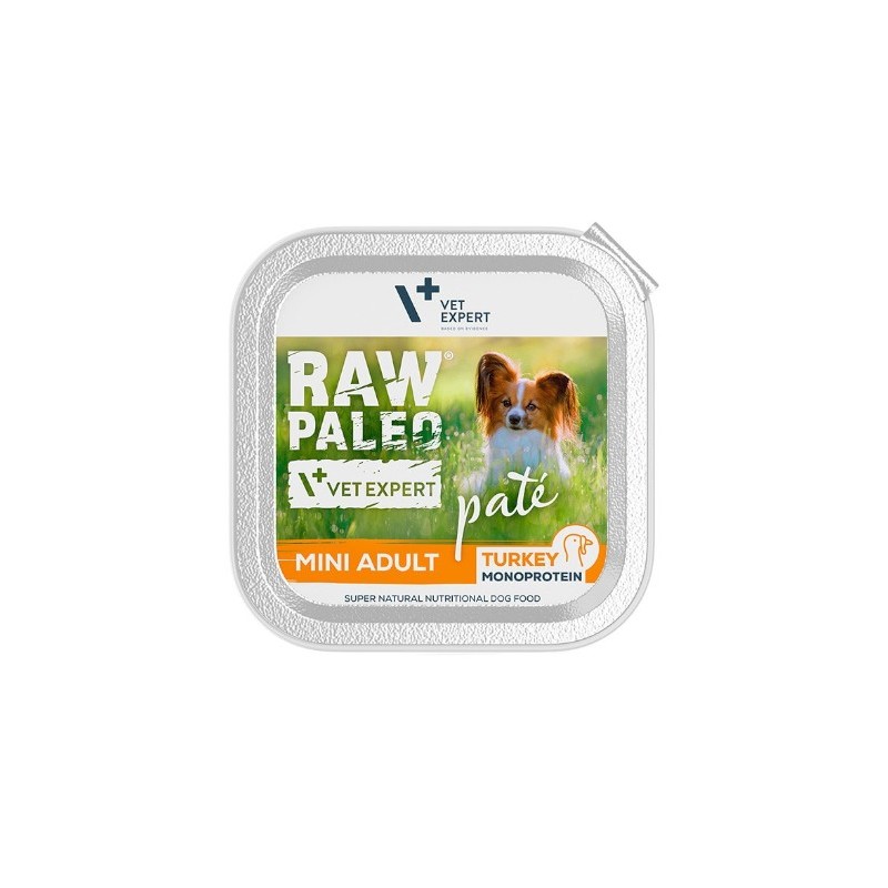 Vet Expert Raw Paleo Pate Mini Adult Turkey 150g - pasztet z indykiem dla psów dorosłych