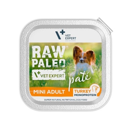 Vet Expert Raw Paleo Pate Mini Adult Turkey 150g - pasztet z indykiem dla psów dorosłych