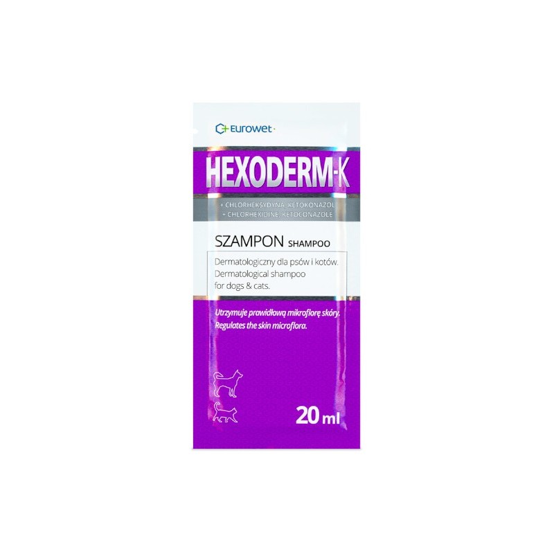 Eurowet  Hexoderm K-szampon z ketokonazolem dla psów i kotów