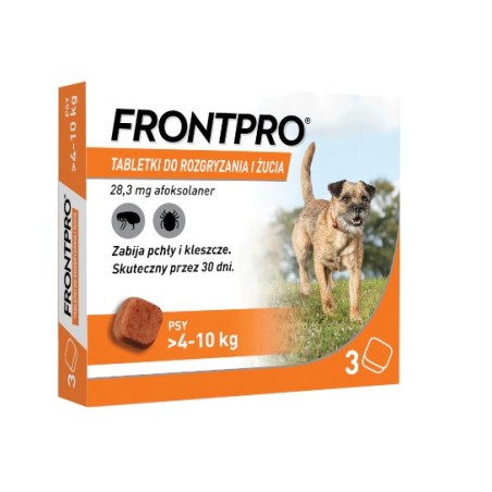 FRONTPRO M 28mg x3tab.-tabletki na pchły i  kleszce