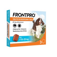 FRONTPRO M 28mg x3tab.-tabletki na pchły i  kleszce