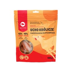 Maced Ucho królicze nadziewane kurczakiem 500g