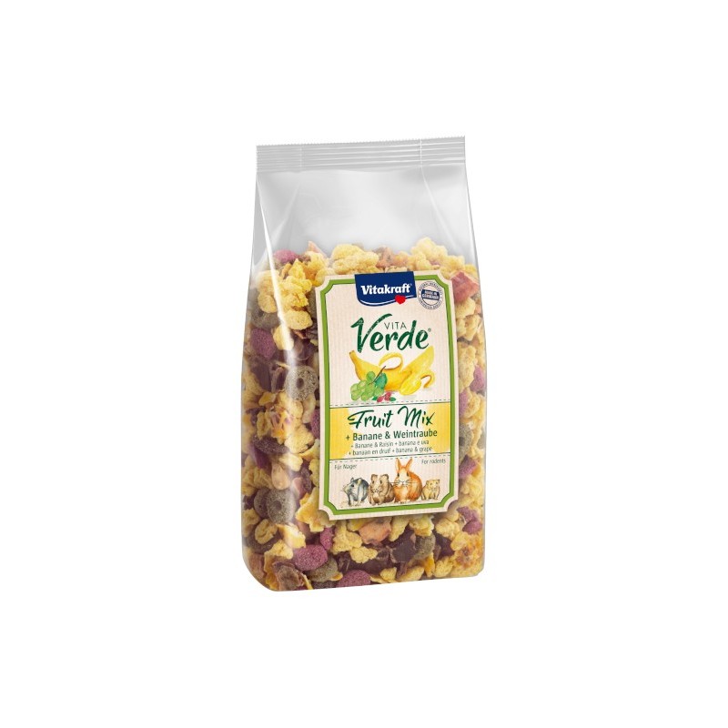 Vitakraft Vita Verde Fruit Mix 200g - przysmak z bananem i winogronami dla gryzoni