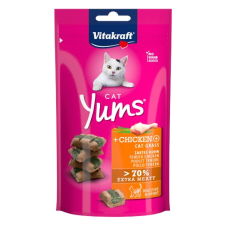 Vitakraft Cat Yums z kurczakiem i kocią trawą 40g