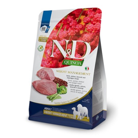 Farmina N&D QUINOA DOG WEIGHT MANAGEMENT LAMB & BROCCOLI Adult Medium & Maxi 7kg - karma dla psów średnich i dużych ras