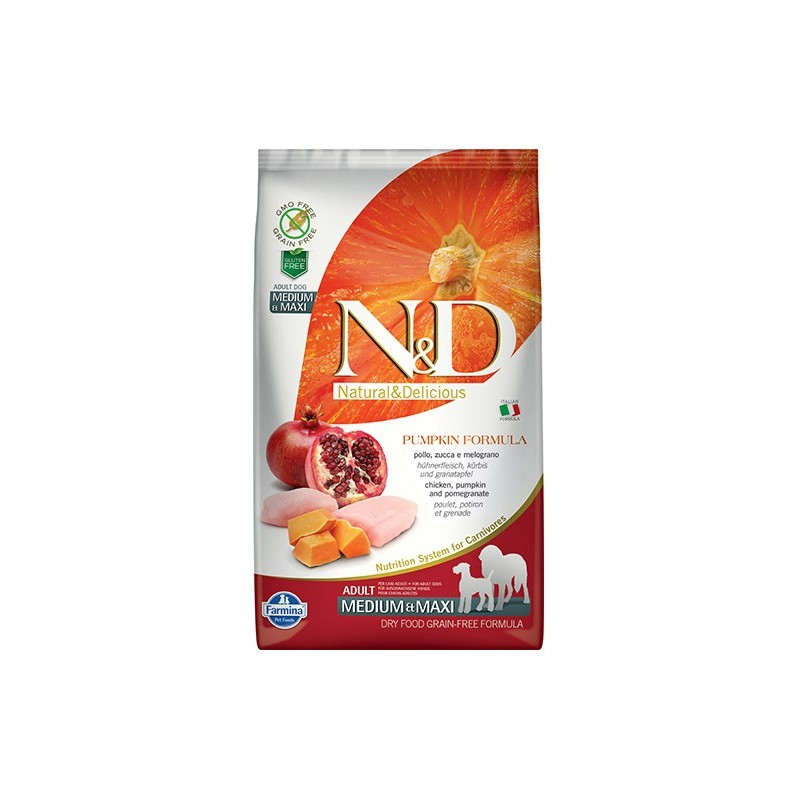 N&D GF Pumpkin Chicken&Pomegranate Adult Medium/Maxi