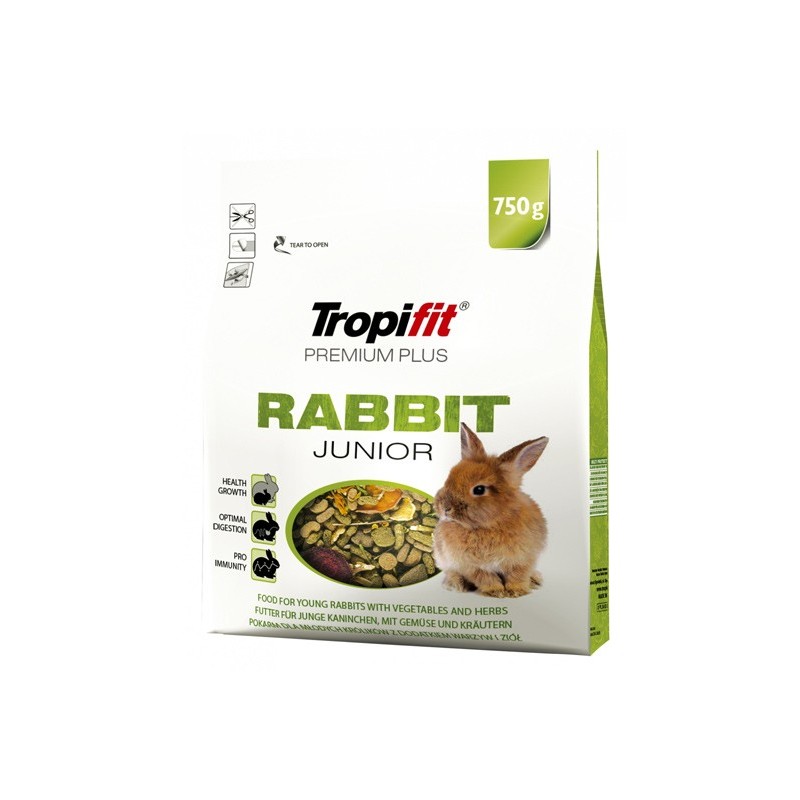 Tropifit Rabbit Junior Premium Plus 750g - pokarm dla młodych królików