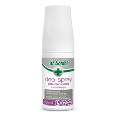 Dr Seidel DEO SPRAY z chloheksydyną 50ml - spray do pielęgnacji zębów dla psów, kotów i fretek