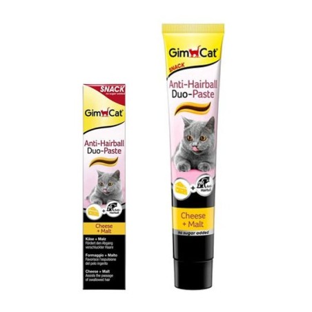 GimCat Anti-Hairball Duo-Paste z serem i słodem - pasta odkłaczająca (50g)