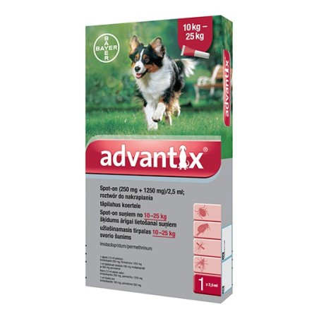 ADVANTIX SPOT-ON 4 X 2,5 ML (10-25 KG)