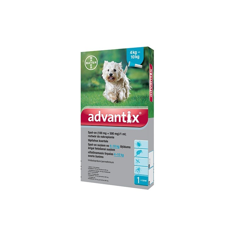 ADVANTIX SPOT-ON 4 X 1,0 ML (4-10 KG)