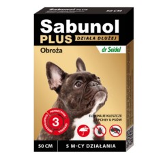 SABUNOL PLUS - obroża przeciw pchłom i kleszczom o przedłużonym działaniu dla psa 50 cm