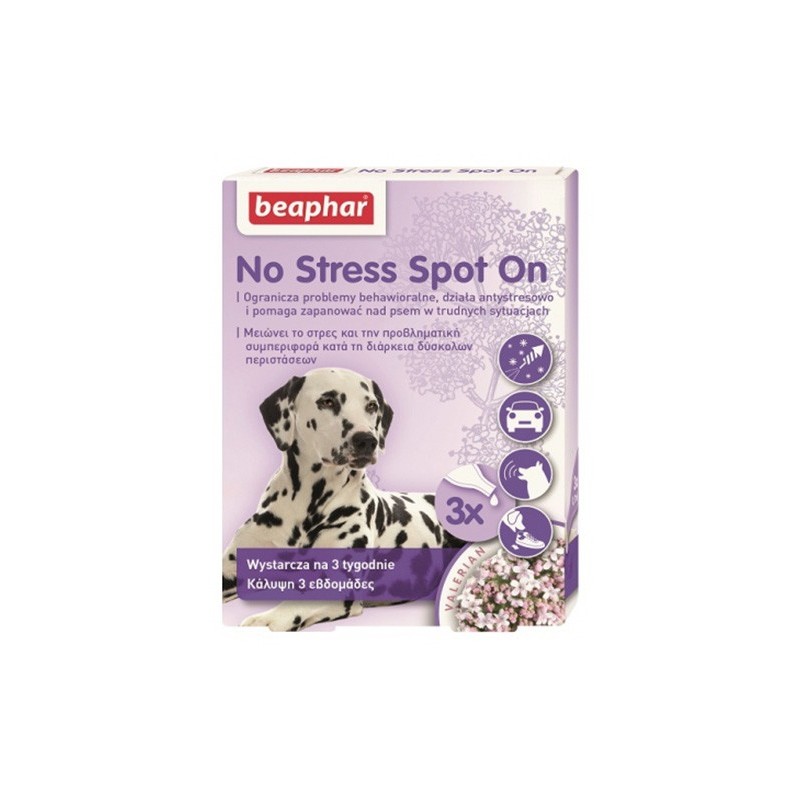 Beaphar No Stress Spot On Dog 3x0,7ml - preparat wyciszający dla psów w kroplach