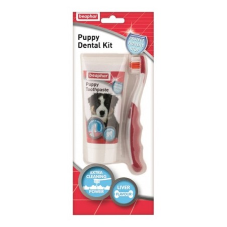 Beaphar Puppy Dental Kit - pasta do zębów 50g + szczoteczka dla szczeniąt