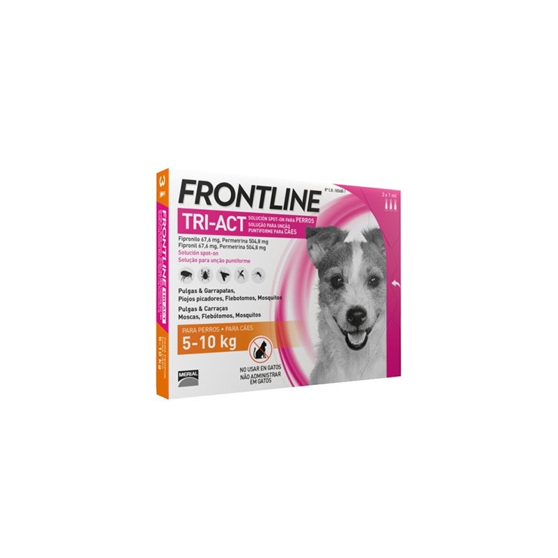 Frontline TRI-ACT dla psów 5-10 kg 3x1 ml