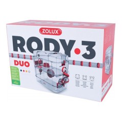 Zolux Klatka RODY3 DUO - kolor czerwony