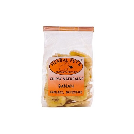 Chipsy naturalne Banan króliki gryzonie 75 g