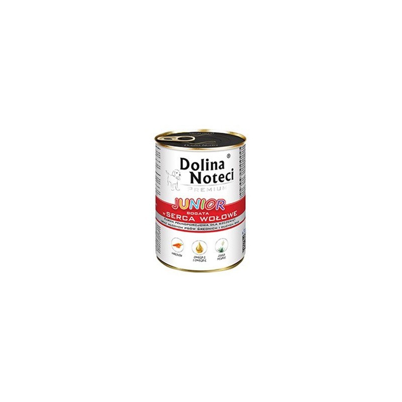 Dolina Noteci Premium JUNIOR bogata w serca wołowe 400g