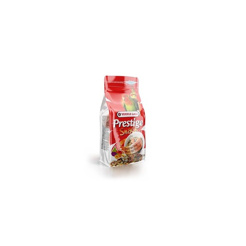 Versele-Laga Prestige Snack Parakeets 125g - przysmak z biszkoptami i owocami dla średnich papug