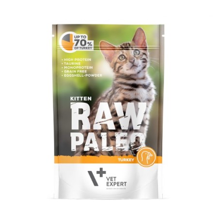 Vet Expert RAW PALEO karma mokra dla kociąt - indyk 100g