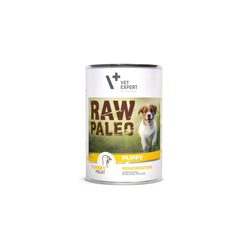 Vet Expert RAW PALEO Puppy Turkey 400g - karma mokra dla szczeniąt z indykiem