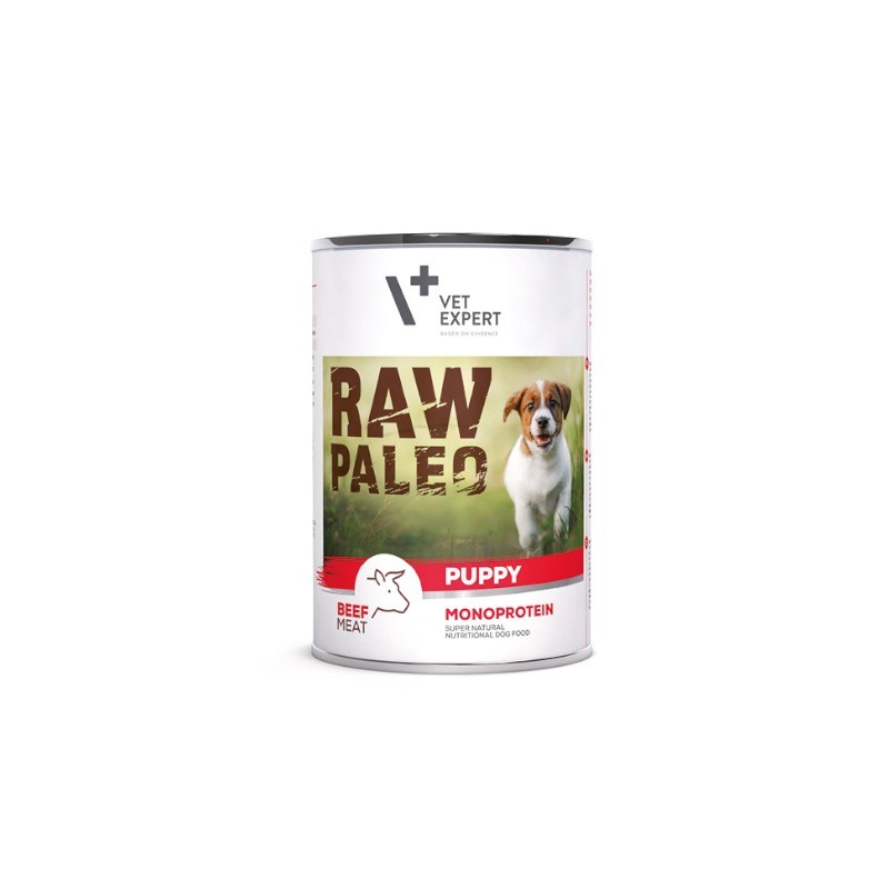 Vet Expert RAW PALEO Puppy Beef 400g - karma mokra dla szczeniąt z wołowiną