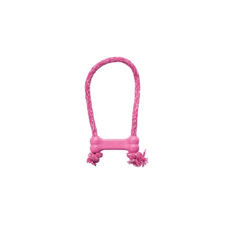 KONG Puppy Goodie Bone With Rope XS-zabawka dla szczeniąt