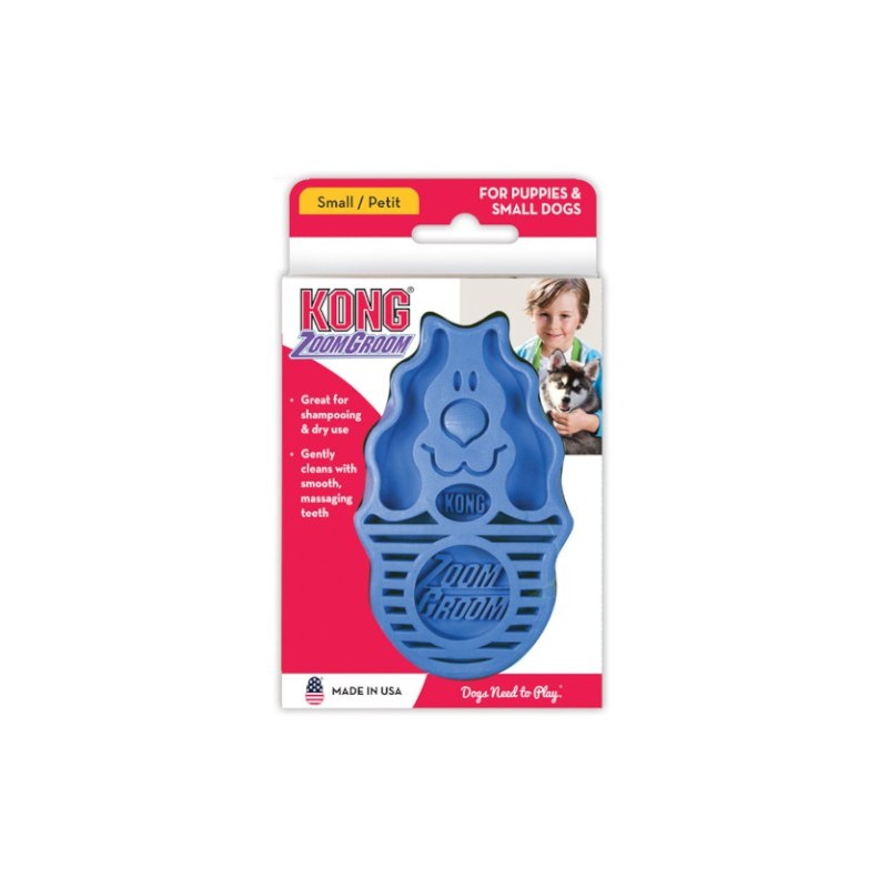 KONG ZoomGroom Boysenberry L - gumowa szczotka