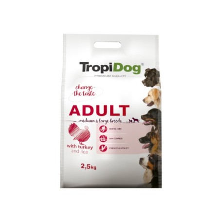 Tropidog Premium Adult Medium & Large Breeds With Turkey & Rice - Duża Rasa, Indyk i Ryż