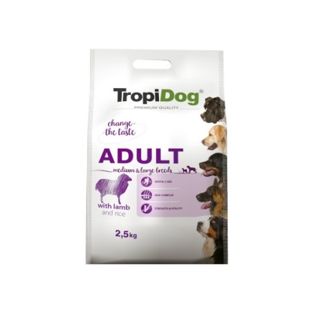 Tropidog Premium Adult Small Breeds With Lamb & Rice - Duża Rasa, Jagnięcina i Ryż