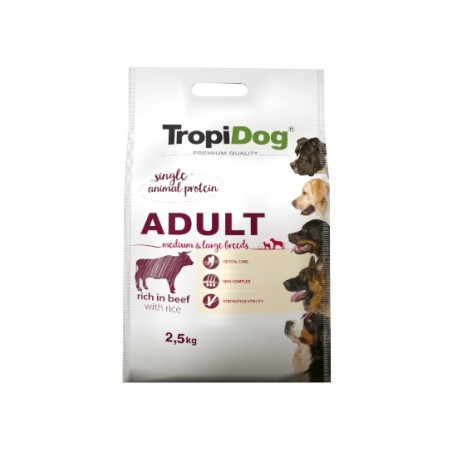 Tropidog Premium Adult Medium & Large Breeds With Beef & Rice - Duża Rasa, Wołowina i Ryż