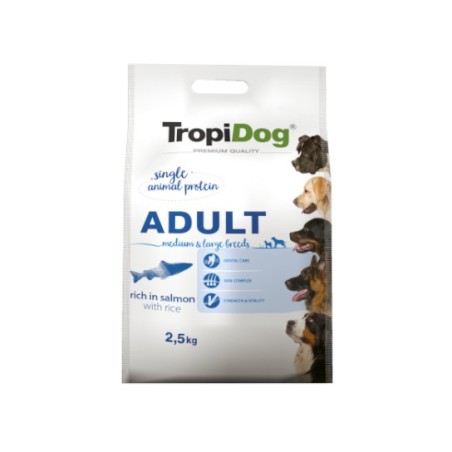 Tropidog Premium Medium & Large Breeds With Salmon & Rice - Duża Rasa, Łosoś i Ryż