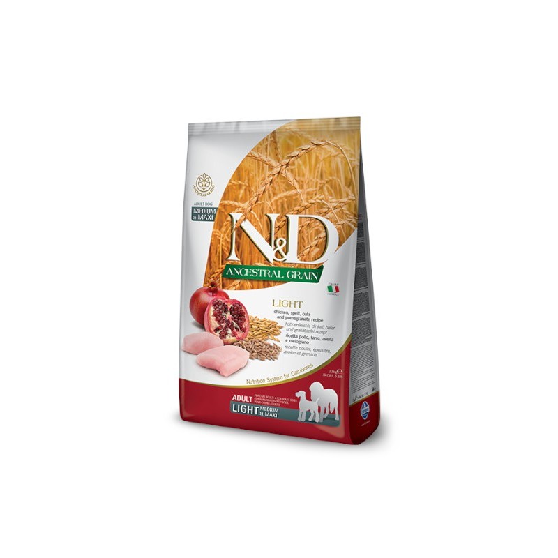 N&D Ancestral Grain Light Chicken, Spelt, Oats & Pomegranate Adult Medium/Maxi Dog